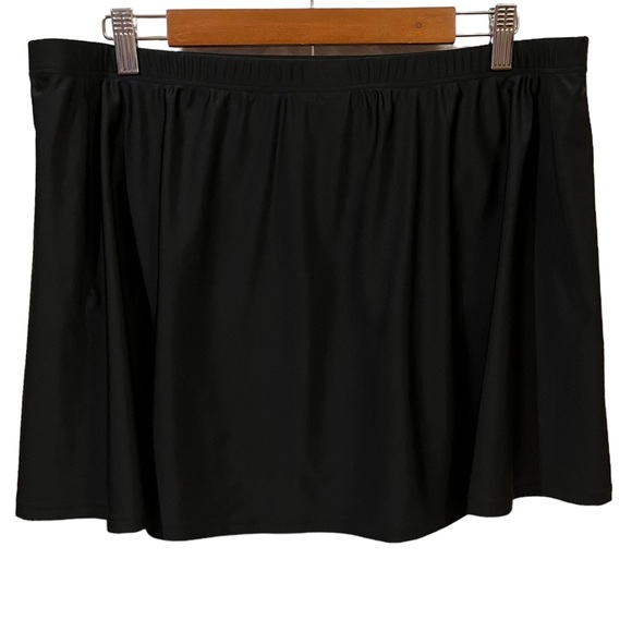 Swimsuits For All Black Full Swim Skirt Sz 14 Built In Brief Pull On Modest - Picture 3 of 7